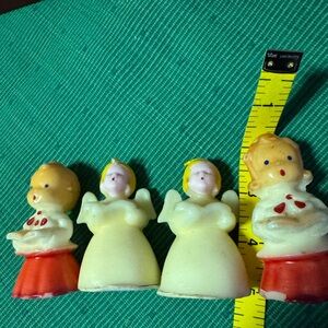Vintage 1950s Tavern Novelty Candles 2 Choir boys/2Angels